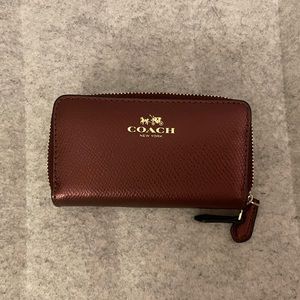 Dark Purple Coach Mini Wallet